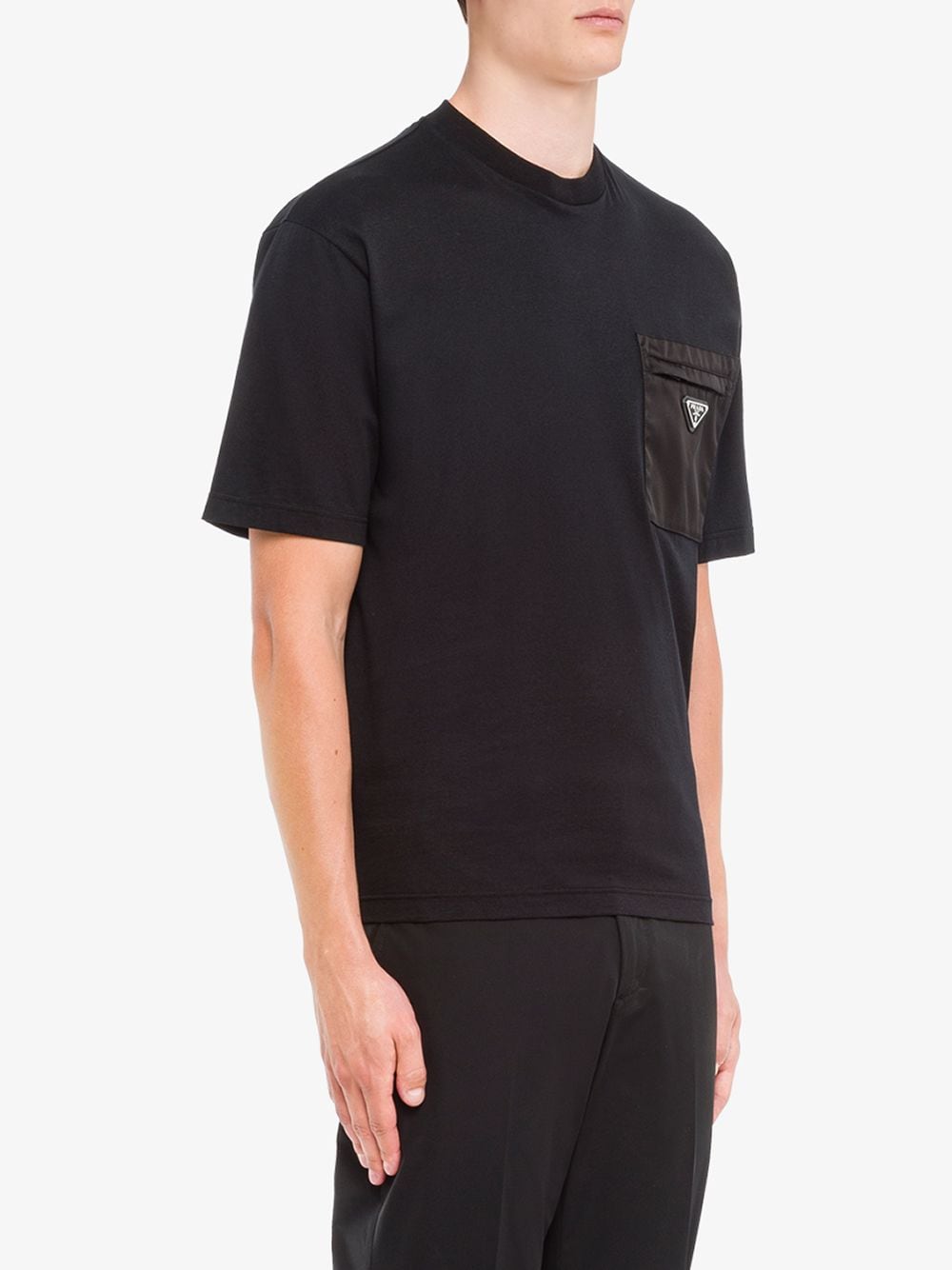Tricou cu buzunar Black Logo Plaqué