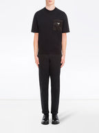 Tricou cu buzunar Black Logo Plaqué