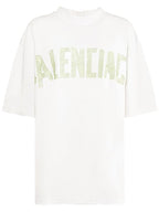 Tricou oversized alb Tip Bandă