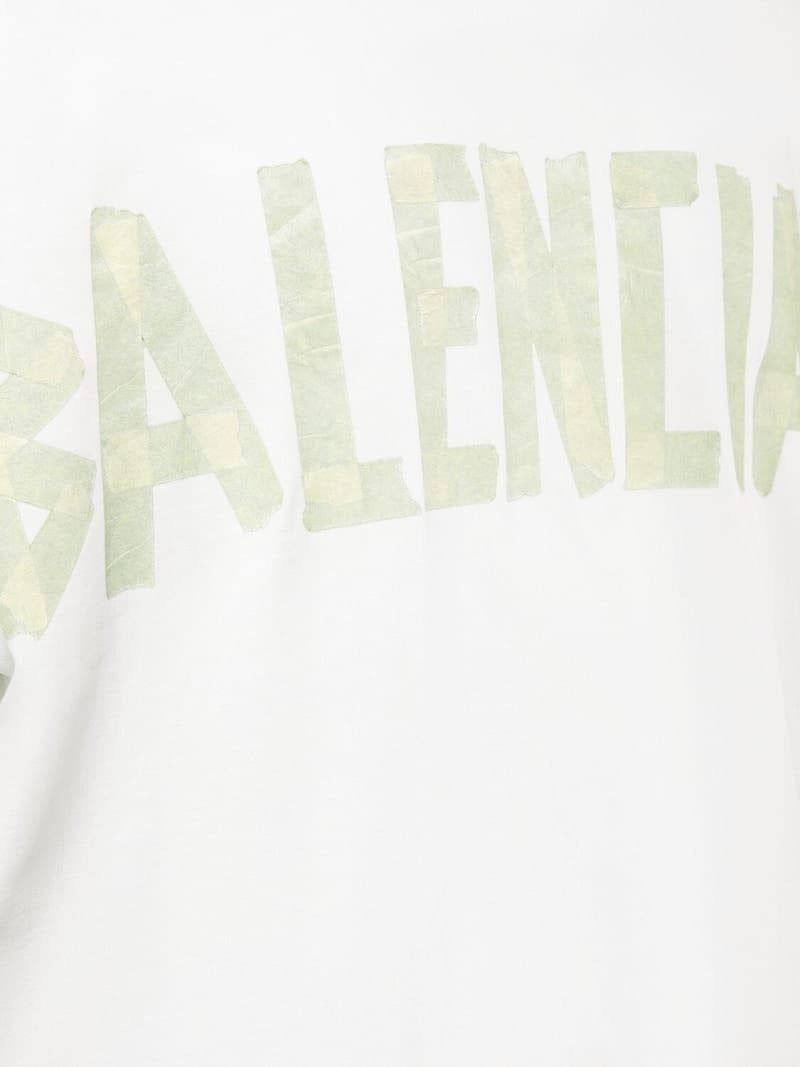 Tricou oversized alb Tip Bandă
