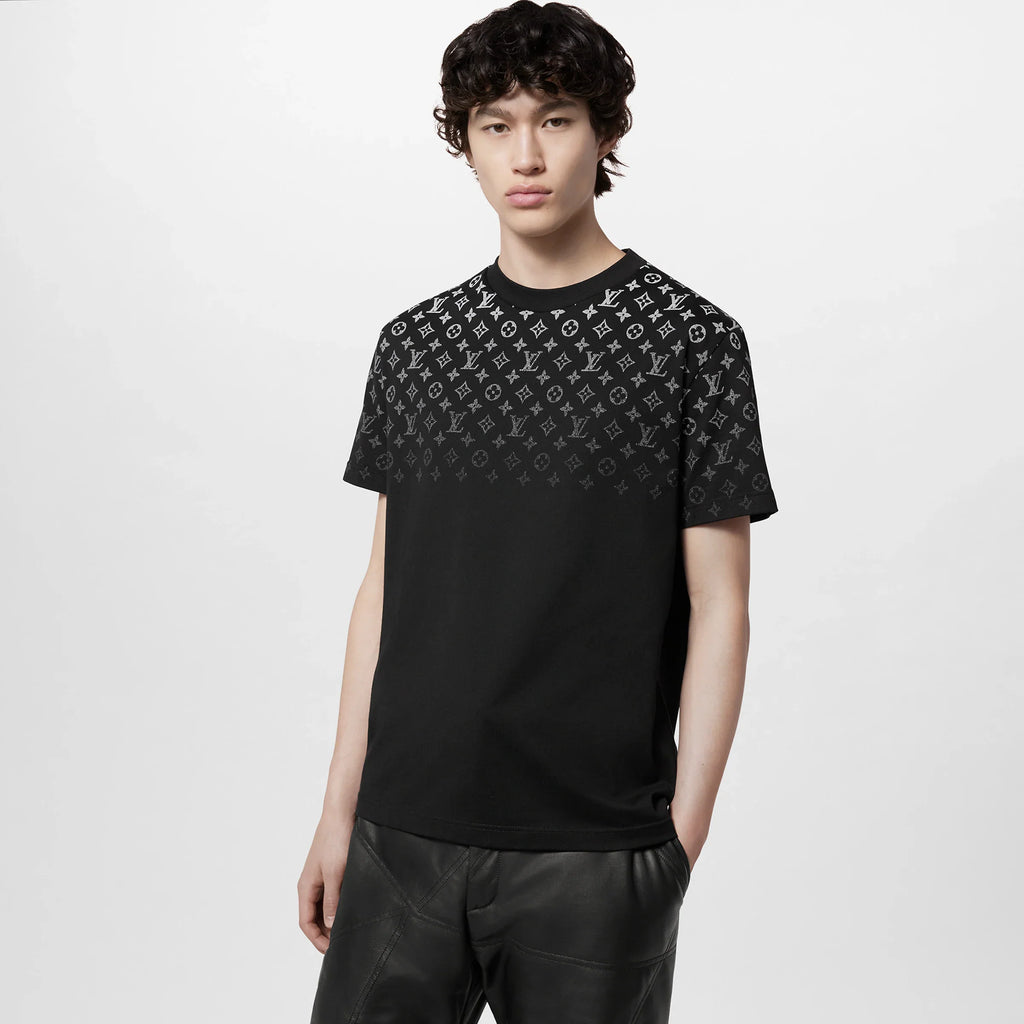 Tricou din bumbac negru LV Icons Gradient