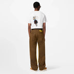 Tricou de bumbac cu broderie grafică tip cowboy