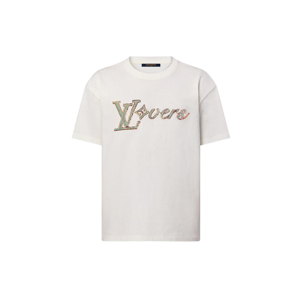 Tricou alb brodat pentru îndrăgostiți