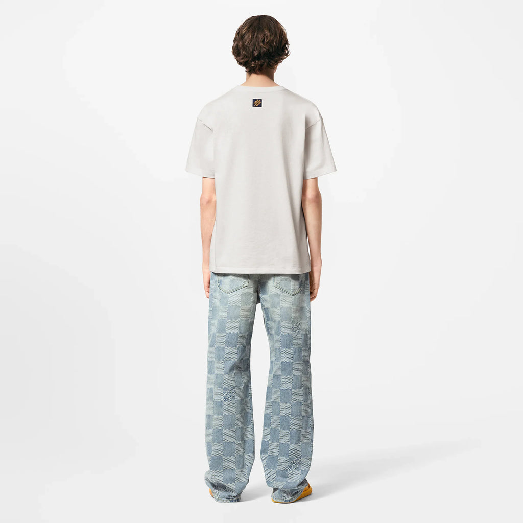 Tricou alb brodat pentru îndrăgostiți
