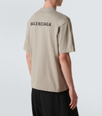 Tricou bej supradimensionat cu efect prespălat