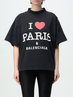 I LOVE PARIS BLACK CROP TOP TRICOU