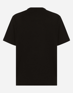 Bumbac negru cu imprimeu logo interconectat