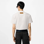 Tricou din bumbac cu semnătură brodată