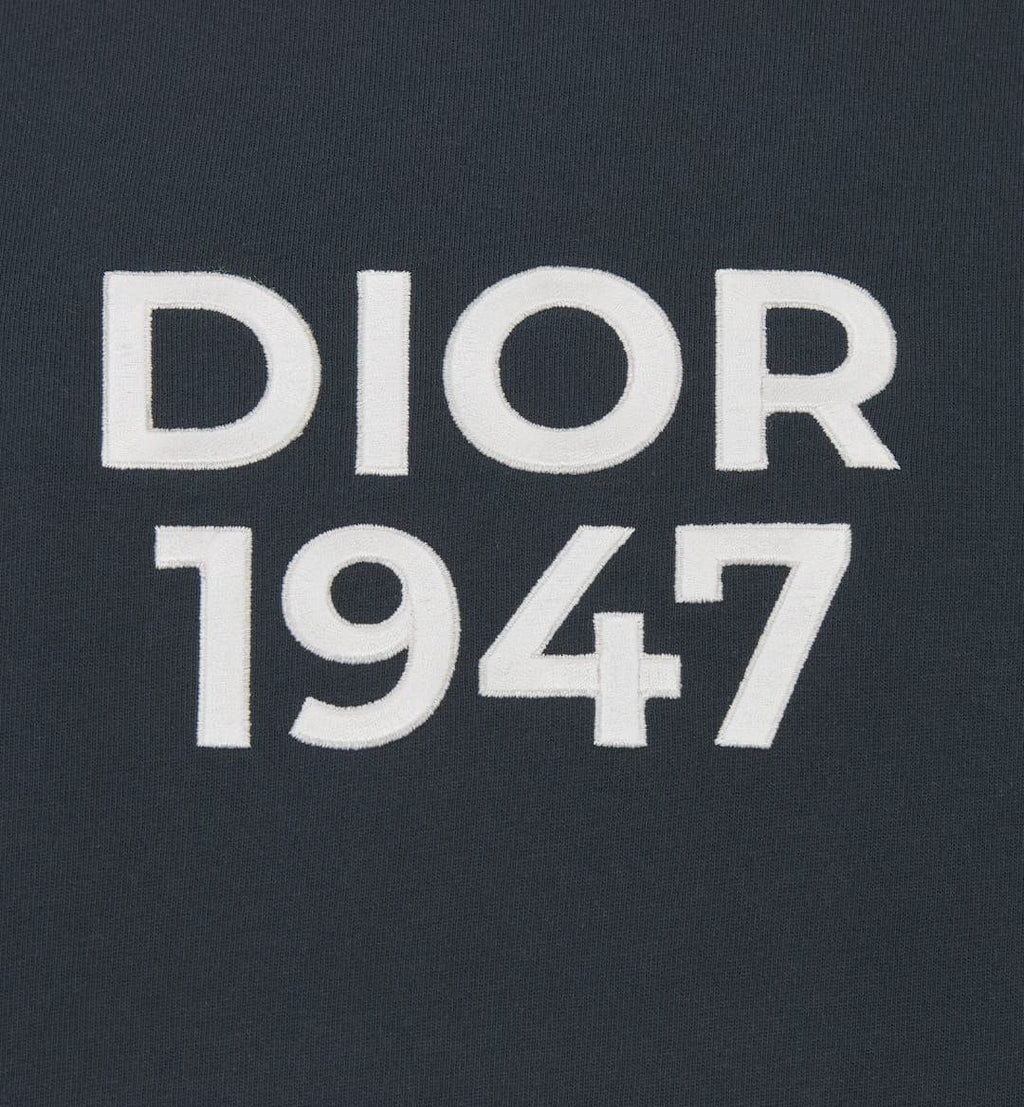 Tricou din jerseu de bumbac bleumarin, croială lejeră, 1947