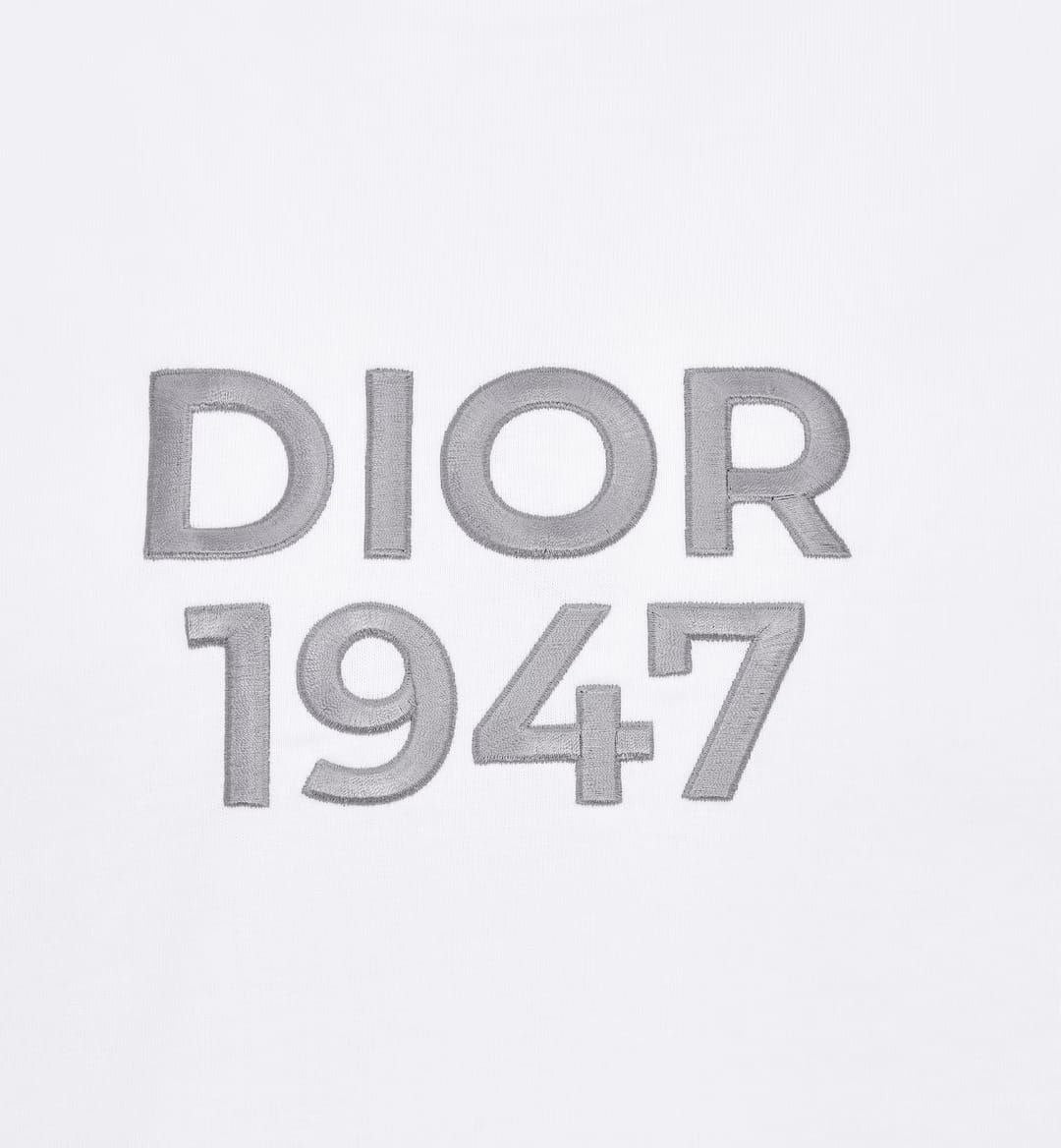 Tricou din jerseu de bumbac alb, model Relaxed Fit, 1947