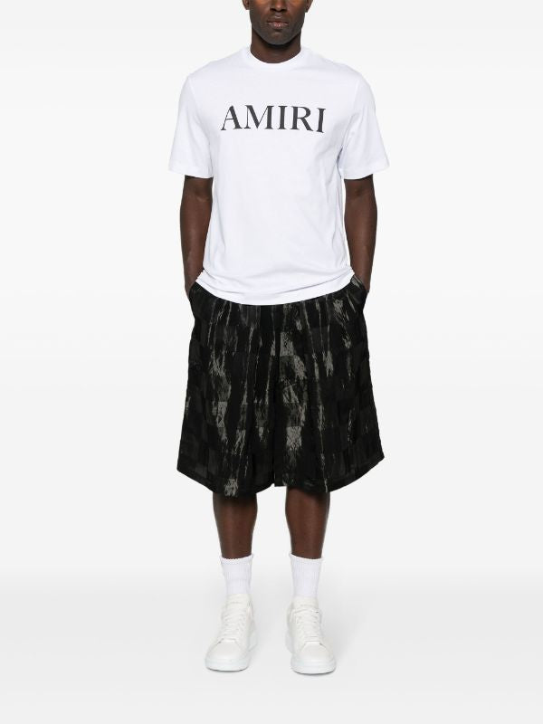 Tricou alb din bumbac cu imprimeu logo