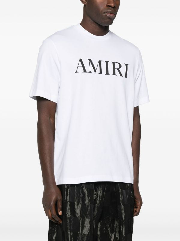 Tricou alb din bumbac cu imprimeu logo