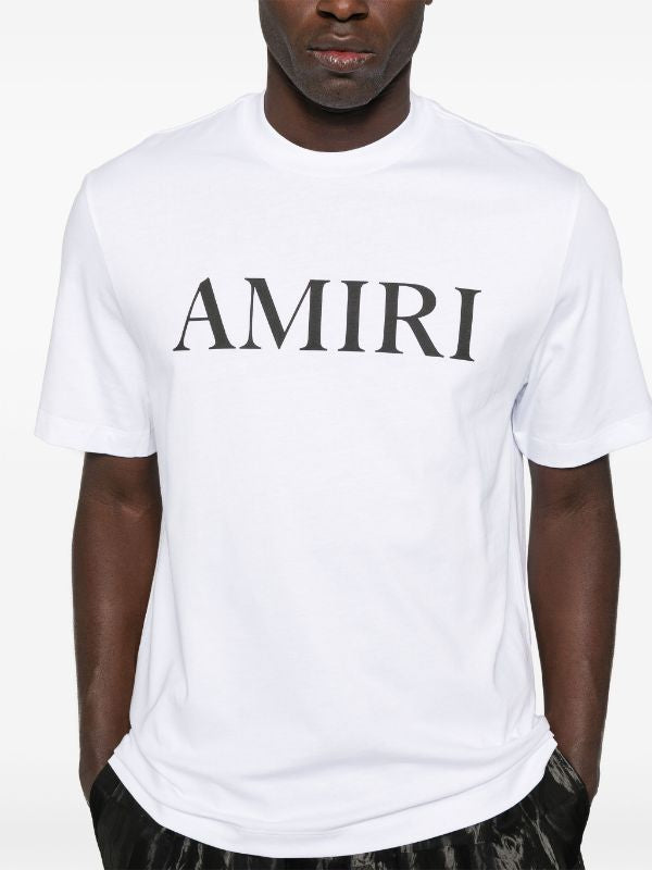 Tricou alb din bumbac cu imprimeu logo
