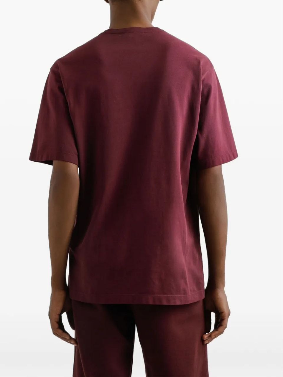 Tricou din bumbac Bordeaux cu etichetă