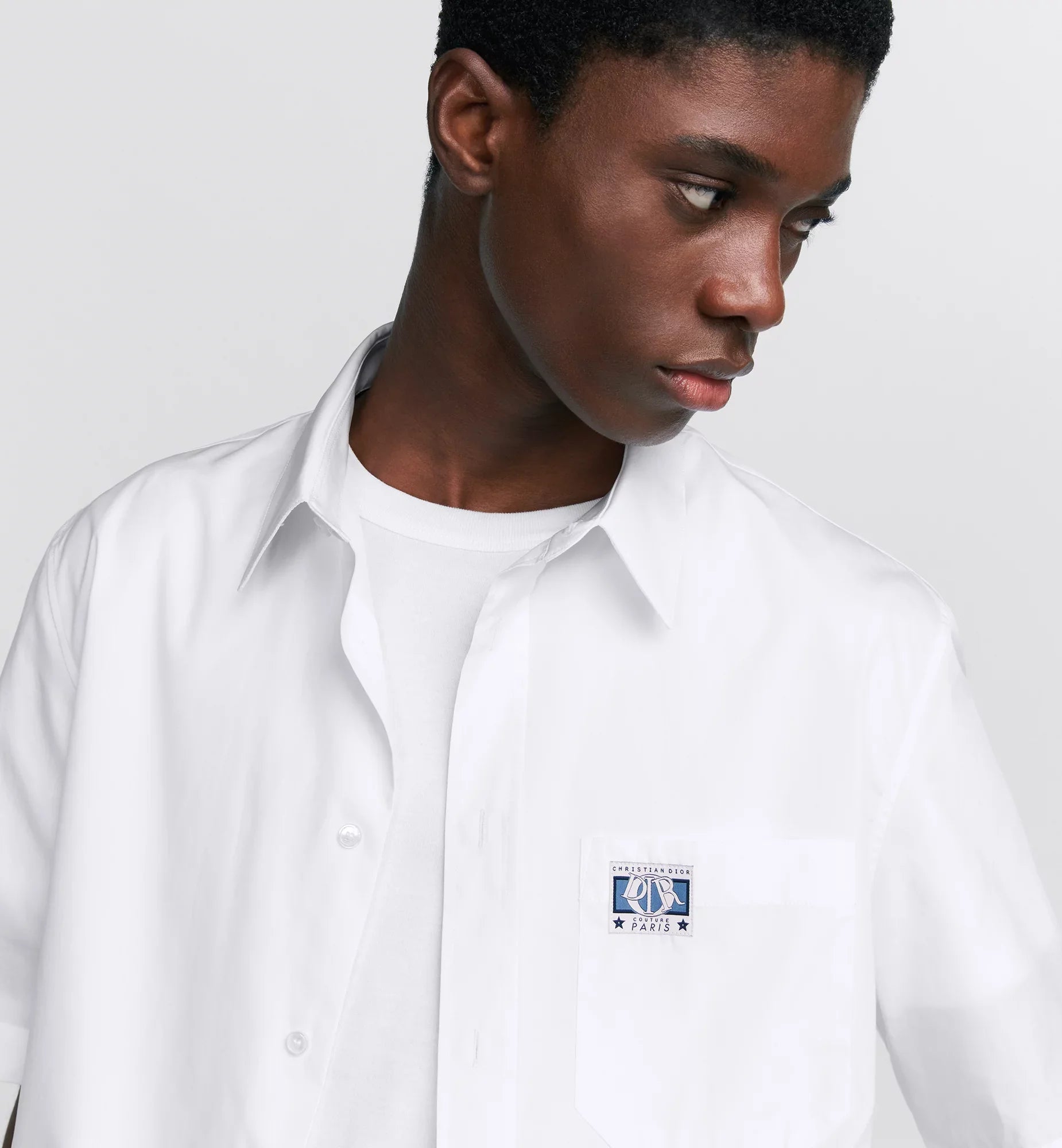 Cămașă albă cu mânecă scurtă Charm