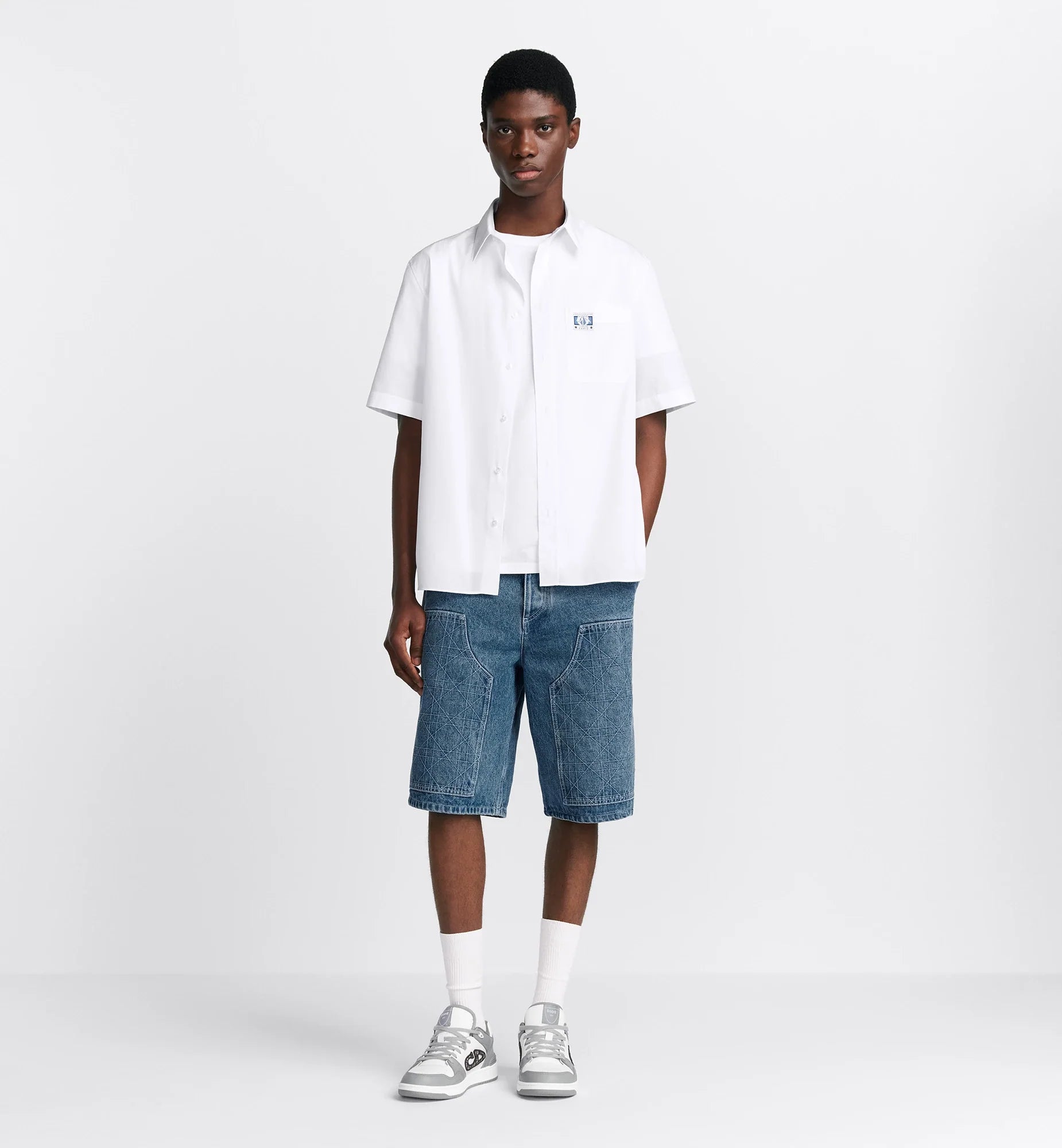 Cămașă albă cu mânecă scurtă Charm