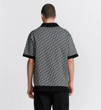 Bluză polo neagră oblică