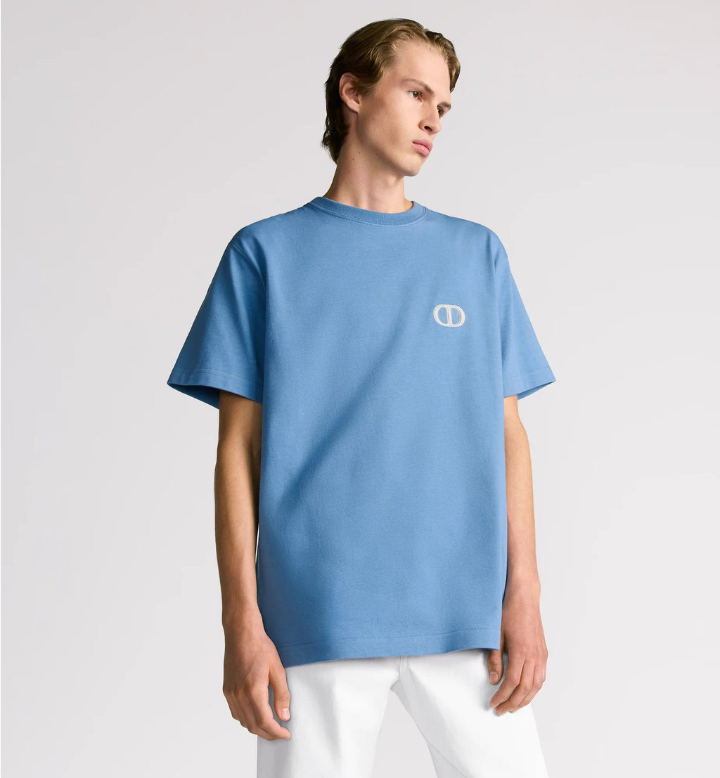 Tricou albastru CD ICON cu croială relaxată