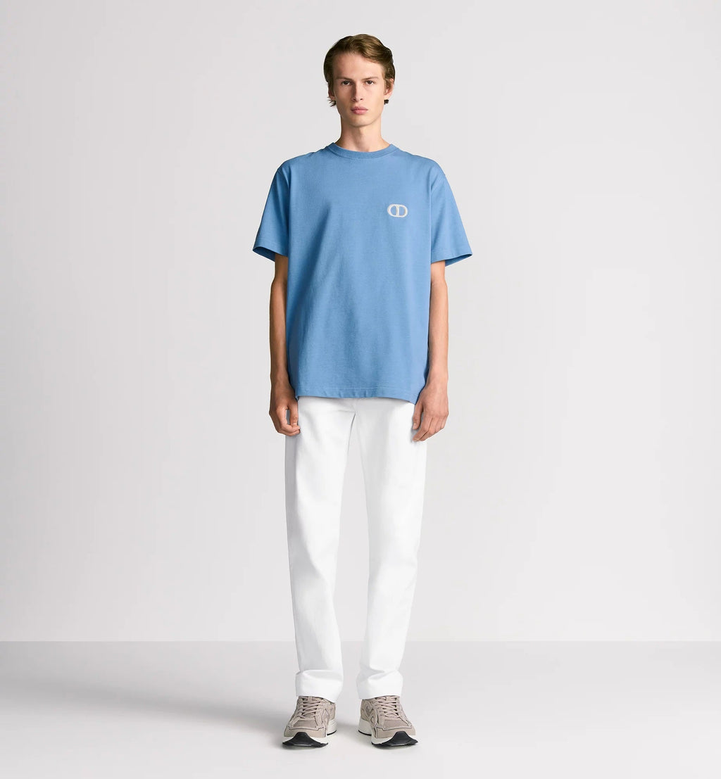 Tricou albastru CD ICON cu croială relaxată