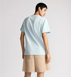 Tricou Hylton Nel brodat, de culoare albastră
