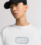 Tricou alb Couture Relaxed Fit cu broderie