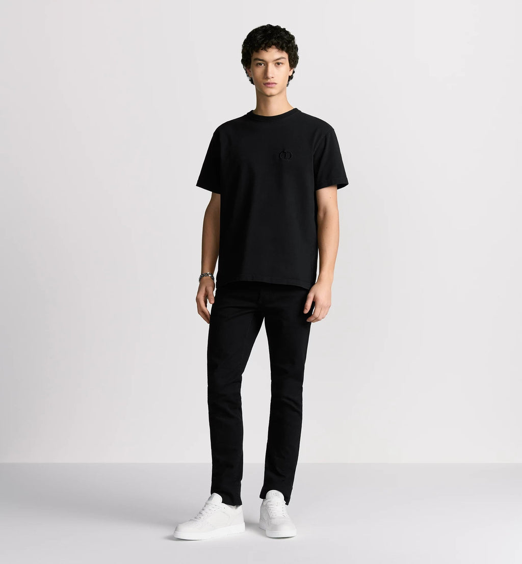 Tricou CD ICON negru, cu croială relaxată