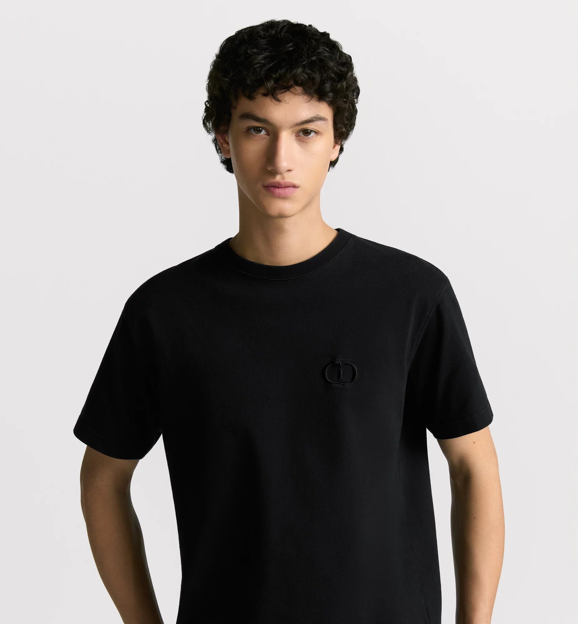 Tricou CD ICON negru, cu croială relaxată