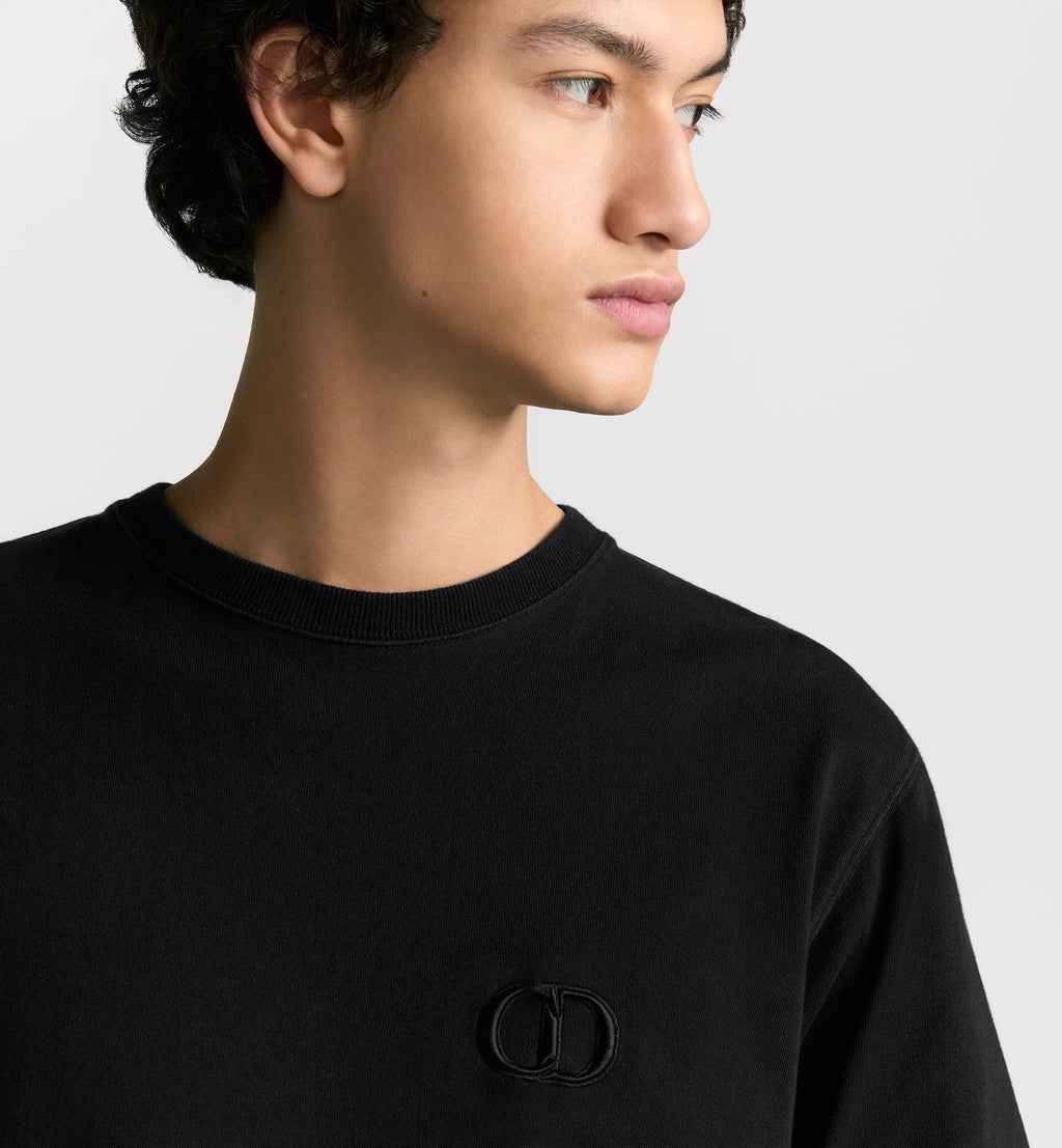 Tricou CD ICON negru, cu croială relaxată