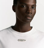 Tricou Relaxed Fit Alb cu Etichetă