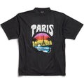 Tricou negru cu logo Paris Tropical