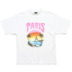 Tricou alb cu logo Paris Tropical