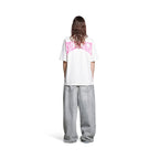 Tricou alb cu logo Paris Tropical