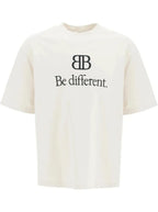 BB Be Different Tricou alb oversize