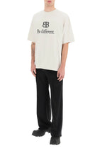 BB Be Different Tricou alb oversize