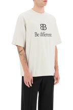 BB Be Different Tricou alb oversize