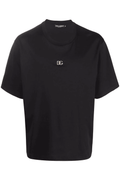 Tricou negru cu logo DG metalic auriu