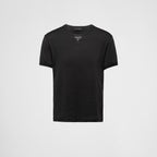 Tricou din bumbac negru cu logo-placă