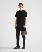 Tricou din bumbac negru elastic