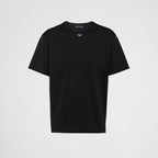 Tricou din bumbac negru elastic