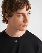 Tricou din bumbac negru elastic