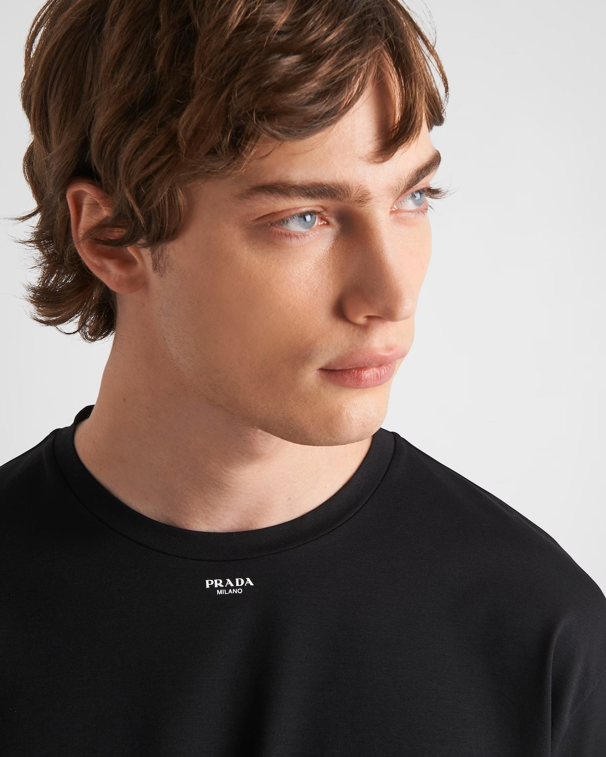 Tricou din bumbac negru elastic