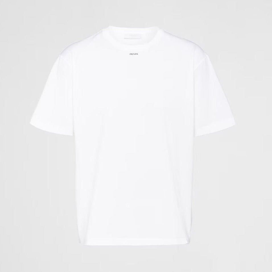 Tricou din bumbac alb elastic
