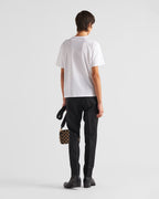 Tricou din bumbac alb elastic