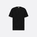 Tricou negru Allover Oblique fil coupé