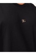 Tricou negru cu logo DG metalic auriu