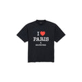 I LOVE PARIS BLACK CROP TOP TRICOU