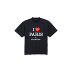I LOVE PARIS BLACK CROP TOP TRICOU