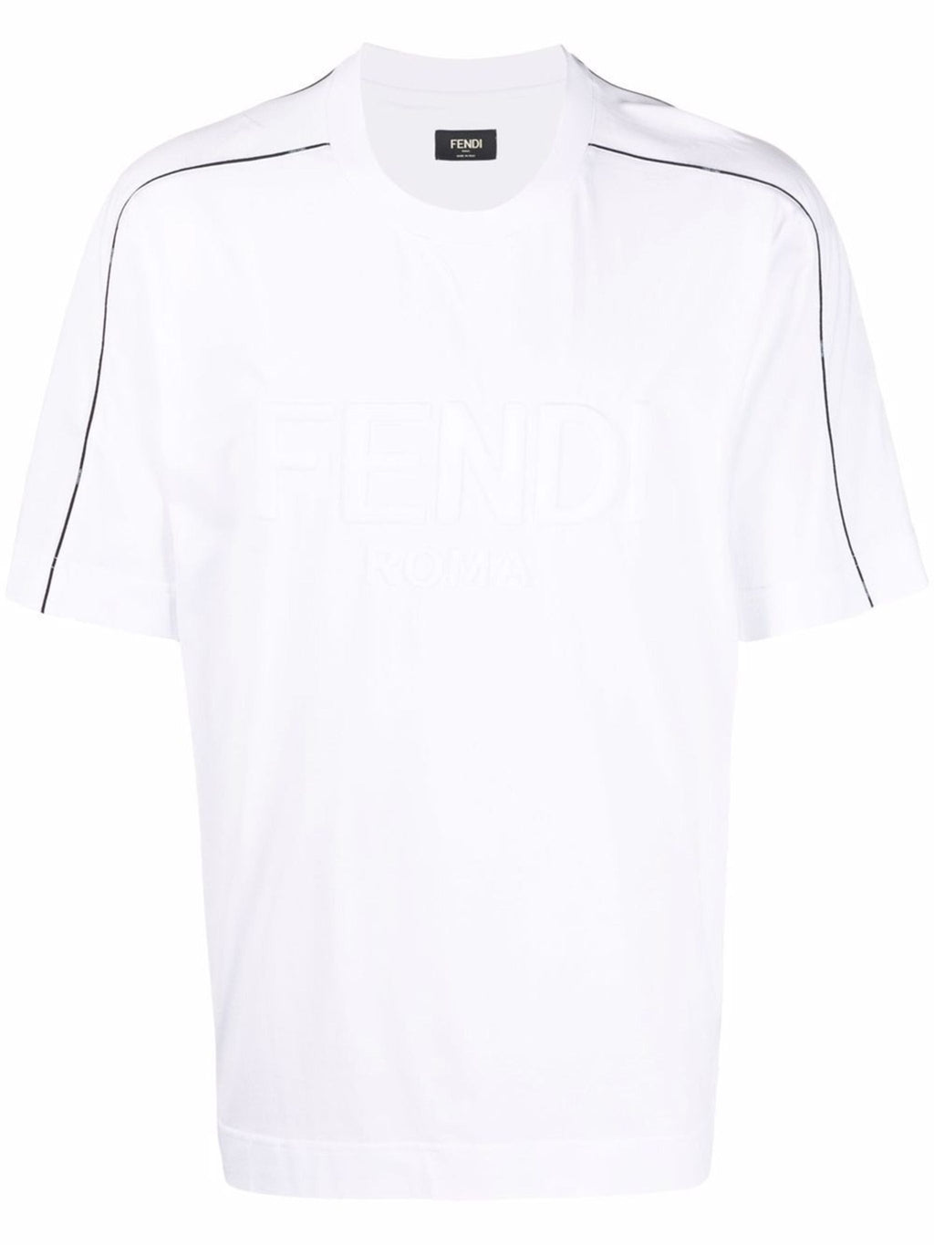 Tricou alb Roma cu logo în relief