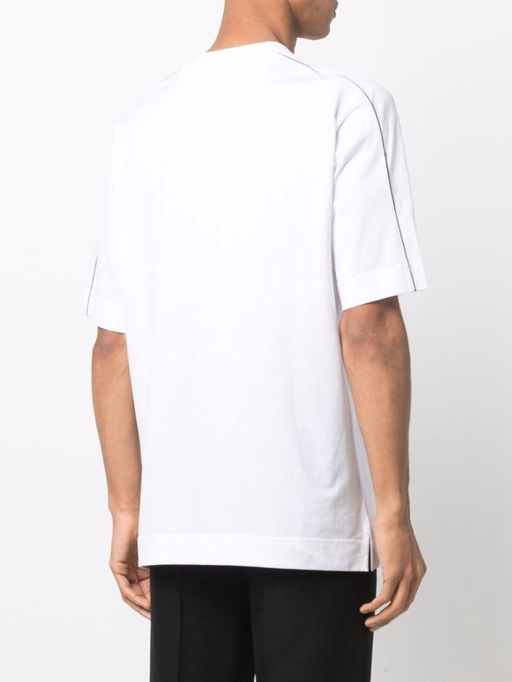 Tricou alb Roma cu logo în relief