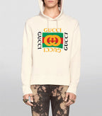 Hanorac alb cu logo vintage